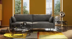 Sofy*KARE Design Sofa Edna 3-os. 245 Cm Szara