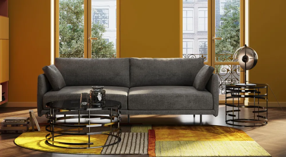 Sofy*KARE Design Sofa Edna 3-os. 245 Cm Szara