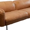 Sofy*KARE Design Sofa Ekskluzywna 2-osobowa Skórzana Jasnobrązowa 228 Cm