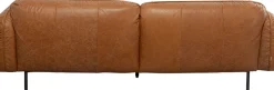 Sofy*KARE Design Sofa Ekskluzywna 2-osobowa Skórzana Jasnobrązowa 228 Cm