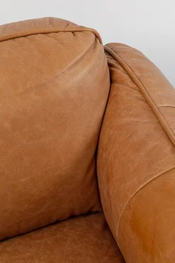 Sofy*KARE Design Sofa Ekskluzywna 2-osobowa Skórzana Jasnobrązowa 228 Cm