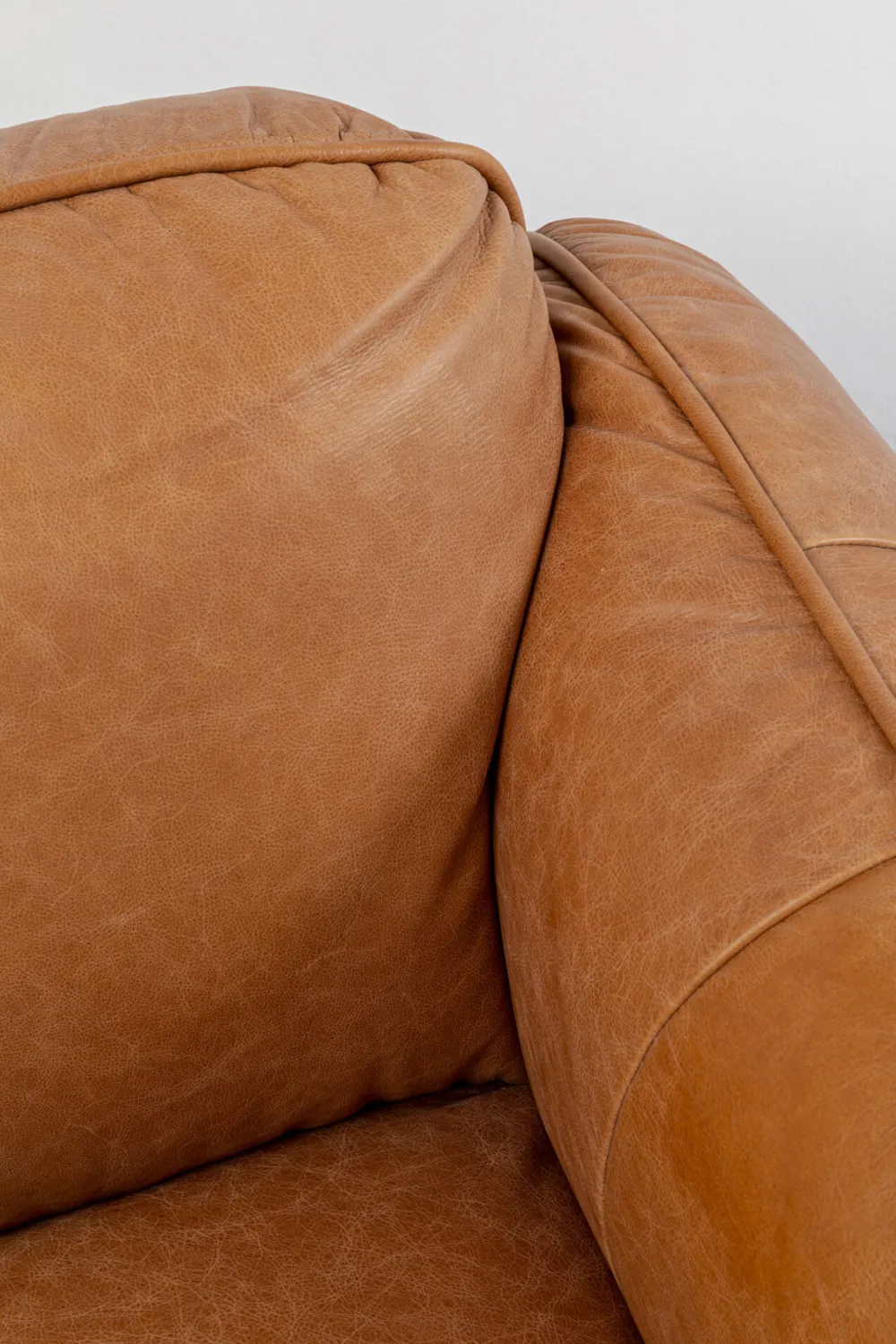 Sofy*KARE Design Sofa Ekskluzywna 2-osobowa Skórzana Jasnobrązowa 228 Cm
