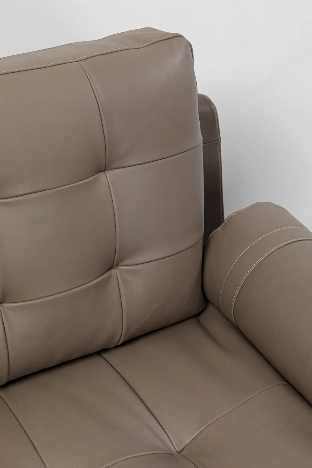 Sofy*KARE Design Sofa Ekskluzywna 2-osobowa Skórzana Pikowana Szara 225 Cm