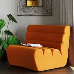 Sofy Modułowe*KARE Design Sofa Element Wave 83x109 Cm Pomarańczowa