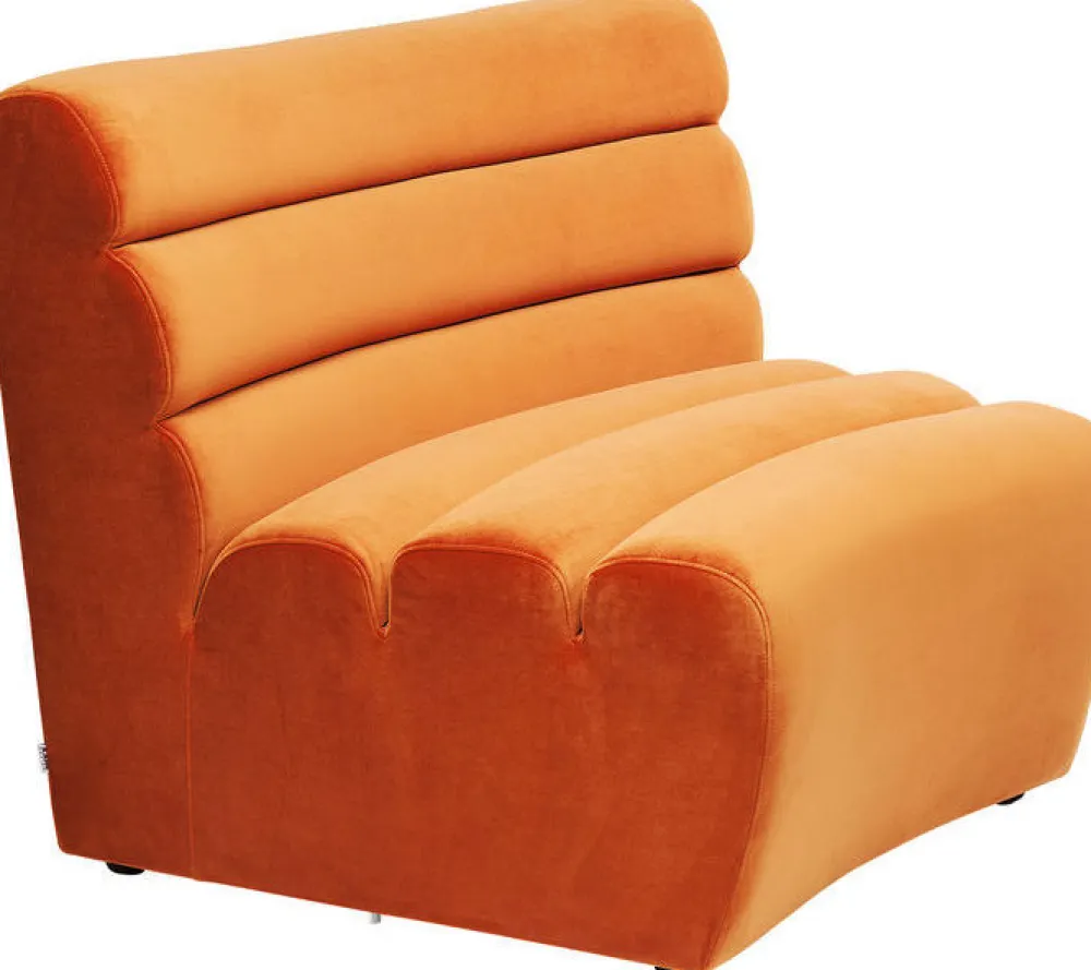 Sofy Modułowe*KARE Design Sofa Element Wave 83x109 Cm Pomarańczowa