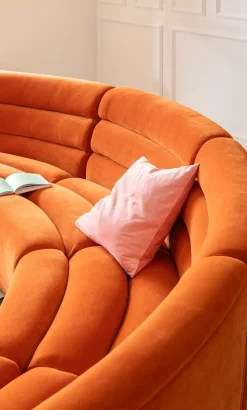 Sofy Modułowe*KARE Design Sofa Element Wave 83x109 Cm Pomarańczowa