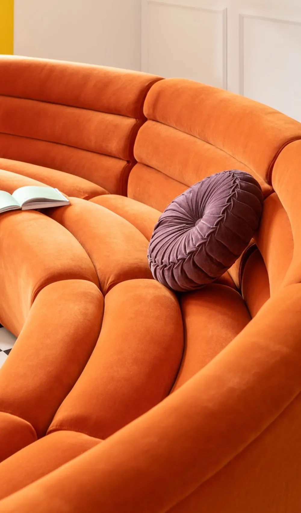 Sofy Modułowe*KARE Design Sofa Element Wave 83x109 Cm Pomarańczowa