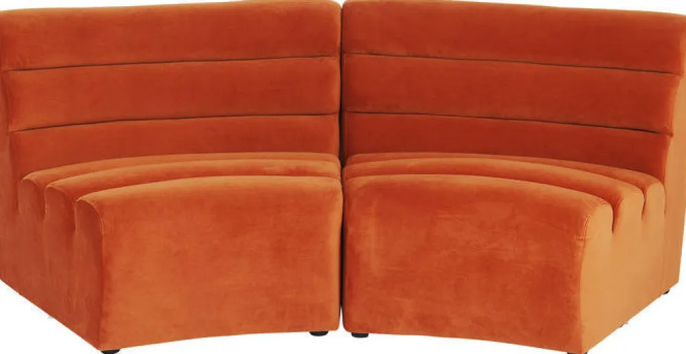 Sofy Modułowe*KARE Design Sofa Element Wave 83x109 Cm Pomarańczowa