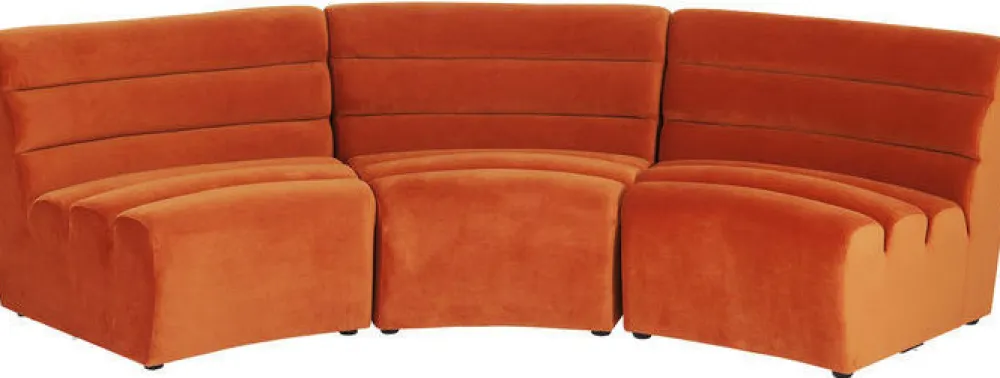 Sofy Modułowe*KARE Design Sofa Element Wave 83x109 Cm Pomarańczowa