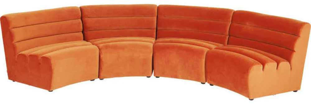 Sofy Modułowe*KARE Design Sofa Element Wave 83x109 Cm Pomarańczowa