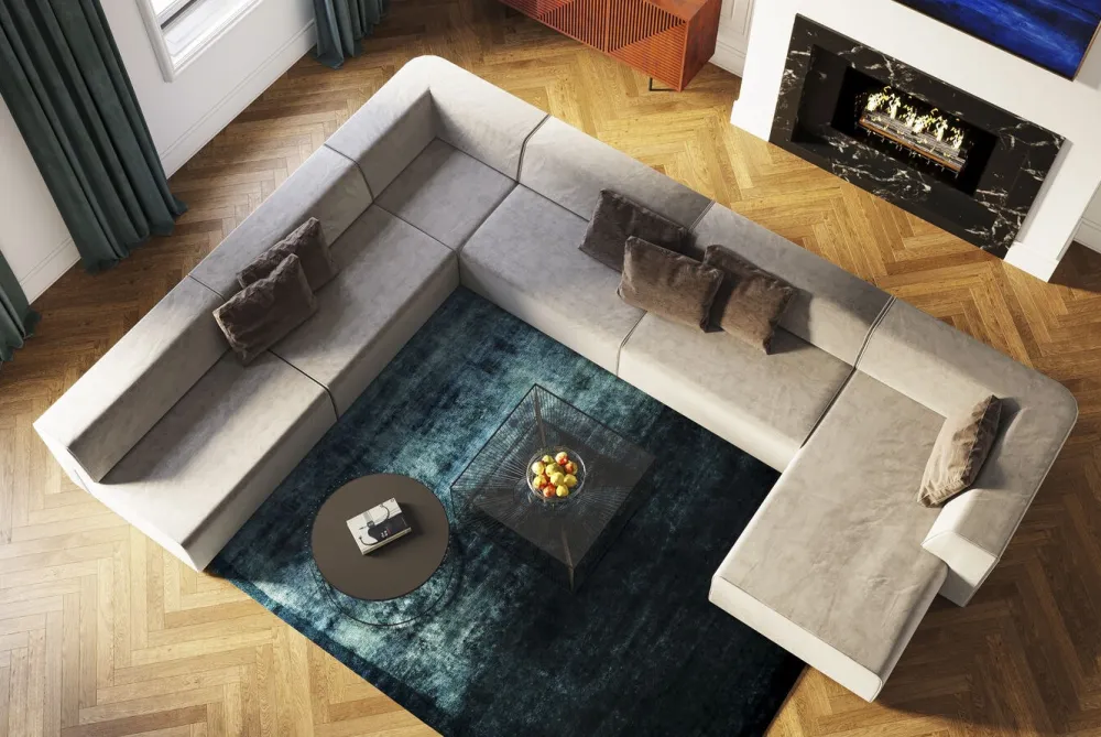 Sofy Modułowe*KARE Design Sofa Infinity Elements 80x70 Cm Szara