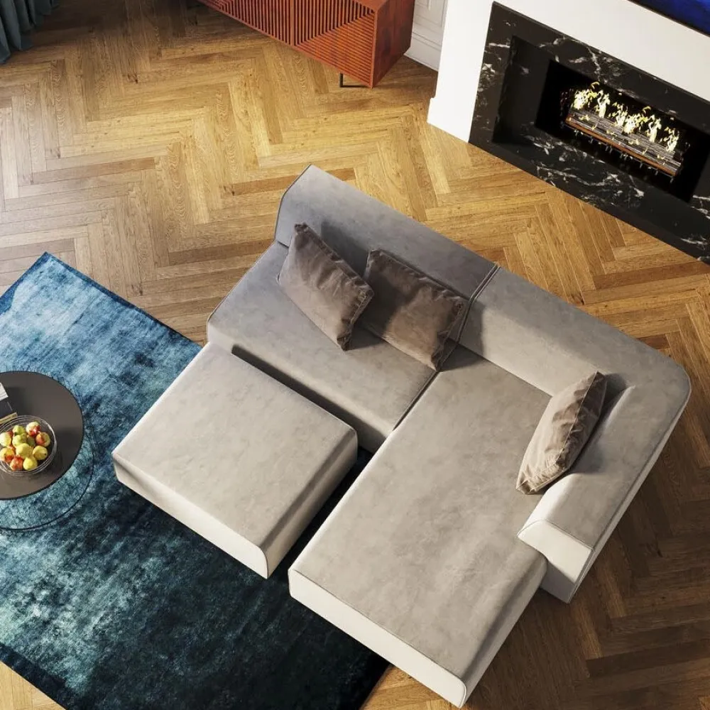 Sofy Modułowe*KARE Design Sofa Infinity Elements 120x70 Cm Szara