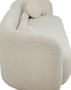 Sofy*KARE Design Sofa Kremowa 3-osobowa Tkanina Boucle 225 Cm