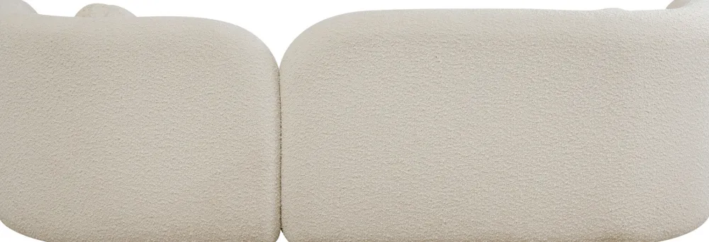 Sofy*KARE Design Sofa Kremowa 3-osobowa Tkanina Boucle 225 Cm