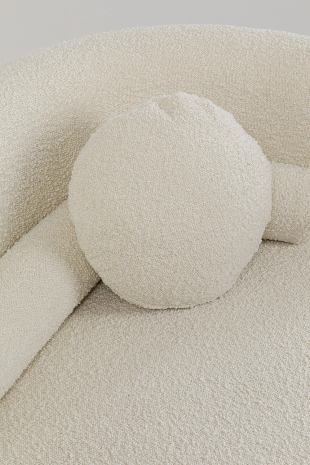 Sofy*KARE Design Sofa Kremowa 3-osobowa Tkanina Boucle 225 Cm