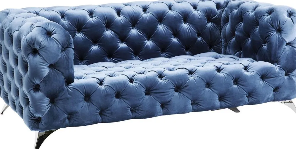 Sofy*KARE Design Sofa Look Royal 180x77 Cm Niebieska