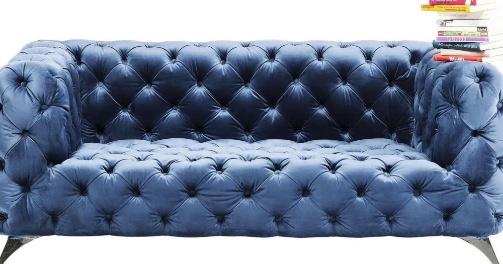 Sofy*KARE Design Sofa Look Royal 180x77 Cm Niebieska
