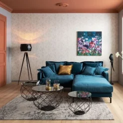 Sofy*KARE Design Sofa Lullaby 222x70 Cm Petrol