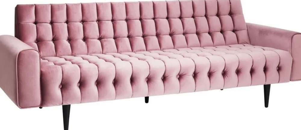 Sofy*KARE Design Sofa Milchbar 223x83 Cm Welwetowy Róż