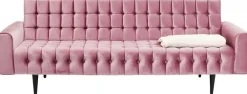 Sofy*KARE Design Sofa Milchbar 223x83 Cm Welwetowy Róż