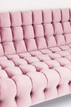 Sofy*KARE Design Sofa Milchbar 223x83 Cm Welwetowy Róż