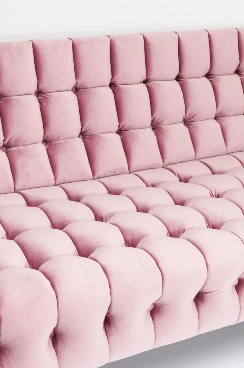 Sofy*KARE Design Sofa Milchbar 223x83 Cm Welwetowy Róż