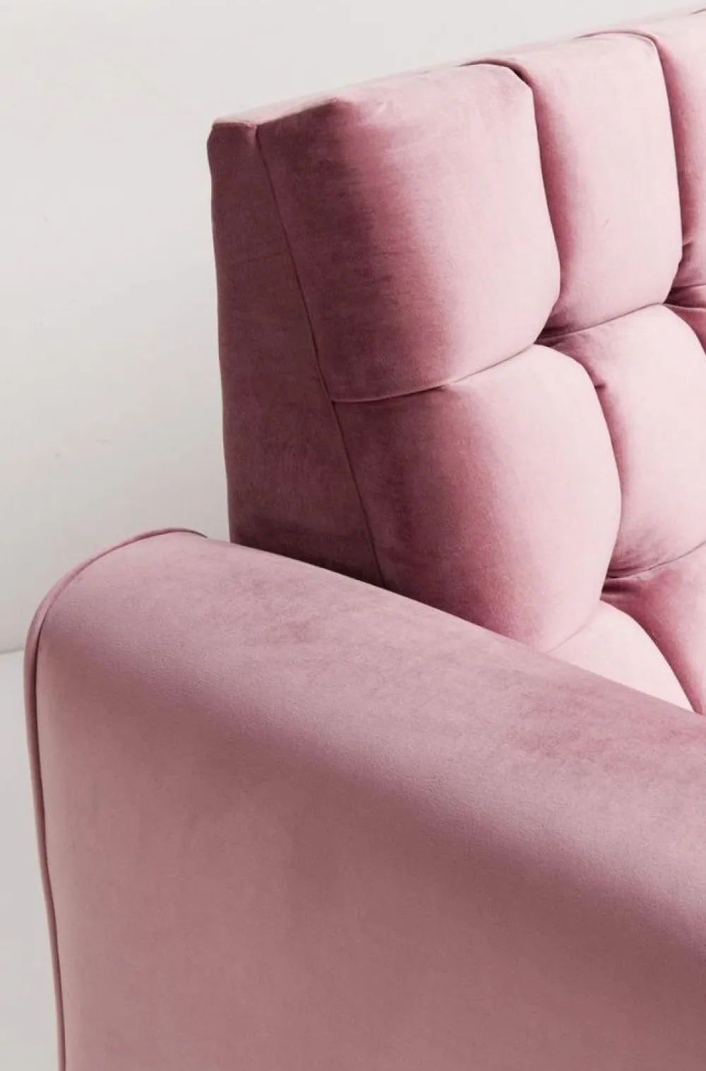 Sofy*KARE Design Sofa Milchbar 223x83 Cm Welwetowy Róż