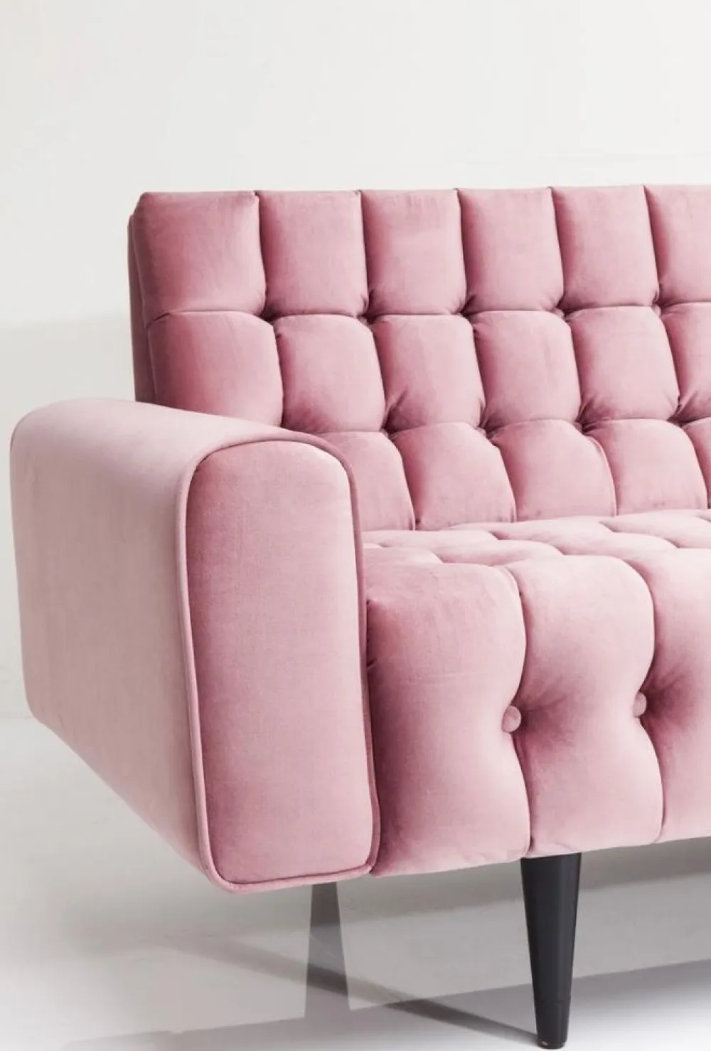 Sofy*KARE Design Sofa Milchbar 223x83 Cm Welwetowy Róż