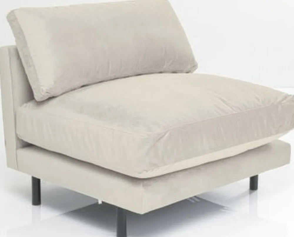 Sofy Modułowe*KARE Design Sofa - Moduł Discovery 100x101 Cm Kremowa