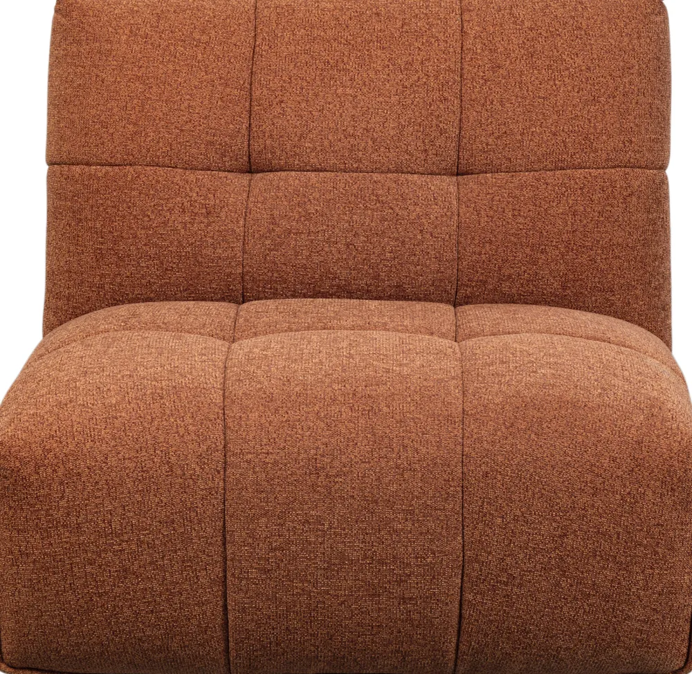 Sofy Modułowe*KARE Design Sofa Modułowa 1 Element Pikowana Brązowa 89 Cm