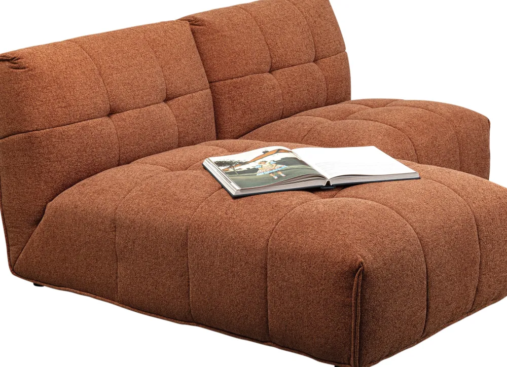 Sofy Modułowe*KARE Design Sofa Modułowa 1 Element Pikowana Brązowa 89 Cm