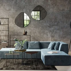 Sofy Modułowe|Sofy*KARE Design Sofa Modułowa Infinity Velvet Ocean 306x182 Cm Niebieska Prawa