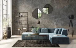 Sofy Modułowe|Sofy*KARE Design Sofa Modułowa Infinity Velvet Ocean 306x182 Cm Niebieska Prawa
