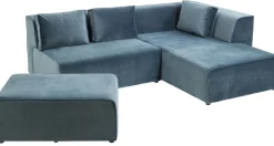 Sofy Modułowe|Sofy*KARE Design Sofa Modułowa Infinity Velvet Ocean 306x182 Cm Niebieska Prawa