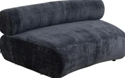 Sofy Modułowe*KARE Design Sofa - Moduł Zaokrąglony Tapicerka Szaroniebieska 145 Cm