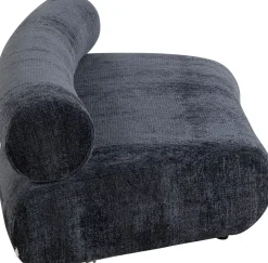 Sofy Modułowe*KARE Design Sofa - Moduł Zaokrąglony Tapicerka Szaroniebieska 145 Cm