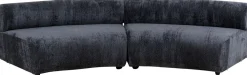 Sofy Modułowe*KARE Design Sofa - Moduł Zaokrąglony Tapicerka Szaroniebieska 145 Cm