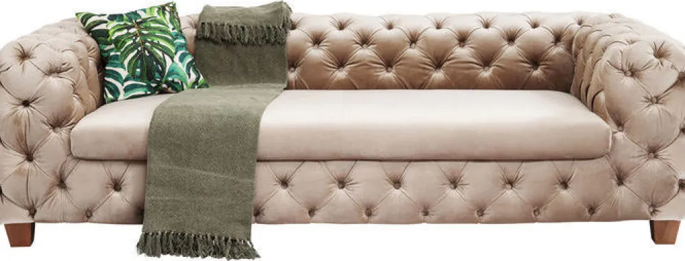 Sofy*KARE Design Sofa My Desire 245x68 Cm Ecru