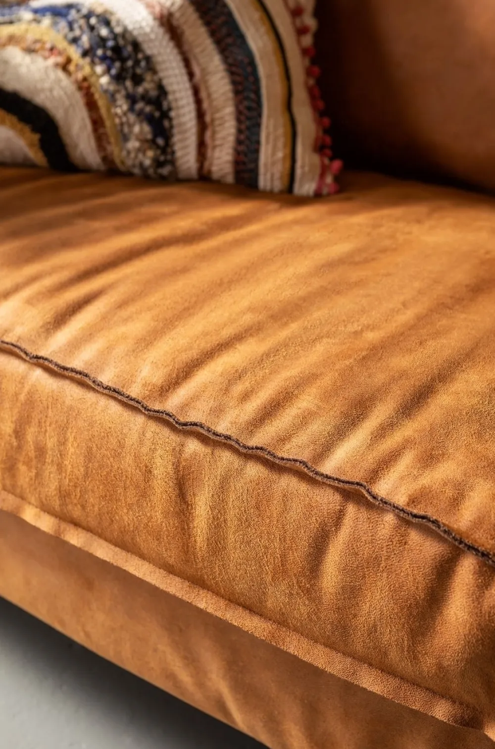 Sofy*KARE Design Sofa Neo Tobacco 215 Cm Brązowa