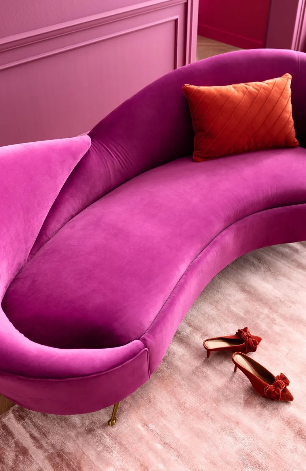 Sofy*KARE Design Sofa Night Fever 232 Cm Fioletowa