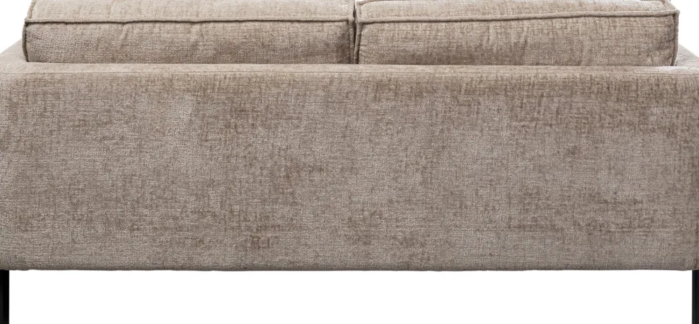 Sofy*KARE Design Sofa 2-osobowa Beżowa Tkanina Szenilowa Nogi Czarne 178 Cm