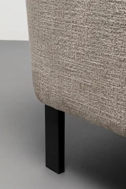Sofy*KARE Design Sofa 2-osobowa Beżowa Tkanina Szenilowa Nogi Czarne 178 Cm