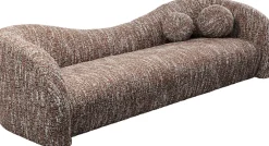 Sofy*KARE Design Sofa 3-osobowa Brązowa Tkanina Melanżowa 261 Cm Organiczne Kształy