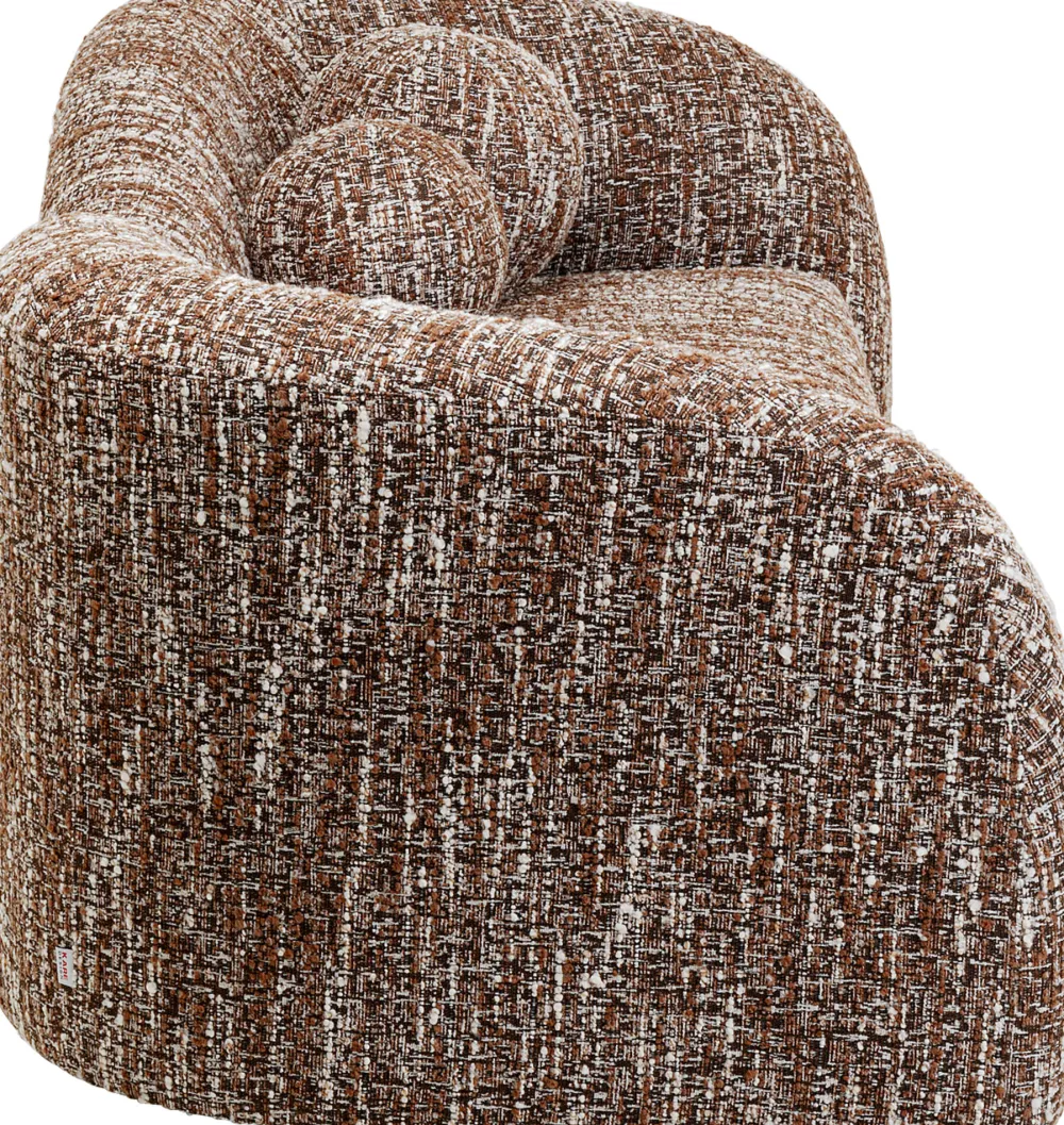 Sofy*KARE Design Sofa 2-osobowa Brązowa Zaokrąglony Kształ 201 Cm