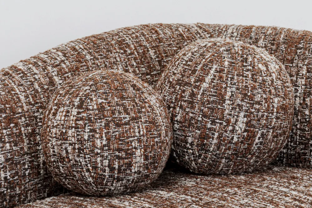 Sofy*KARE Design Sofa 2-osobowa Brązowa Zaokrąglony Kształ 201 Cm