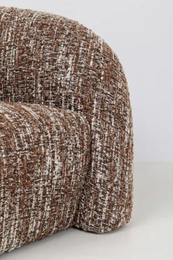 Sofy*KARE Design Sofa 2-osobowa Brązowa Zaokrąglony Kształ 201 Cm