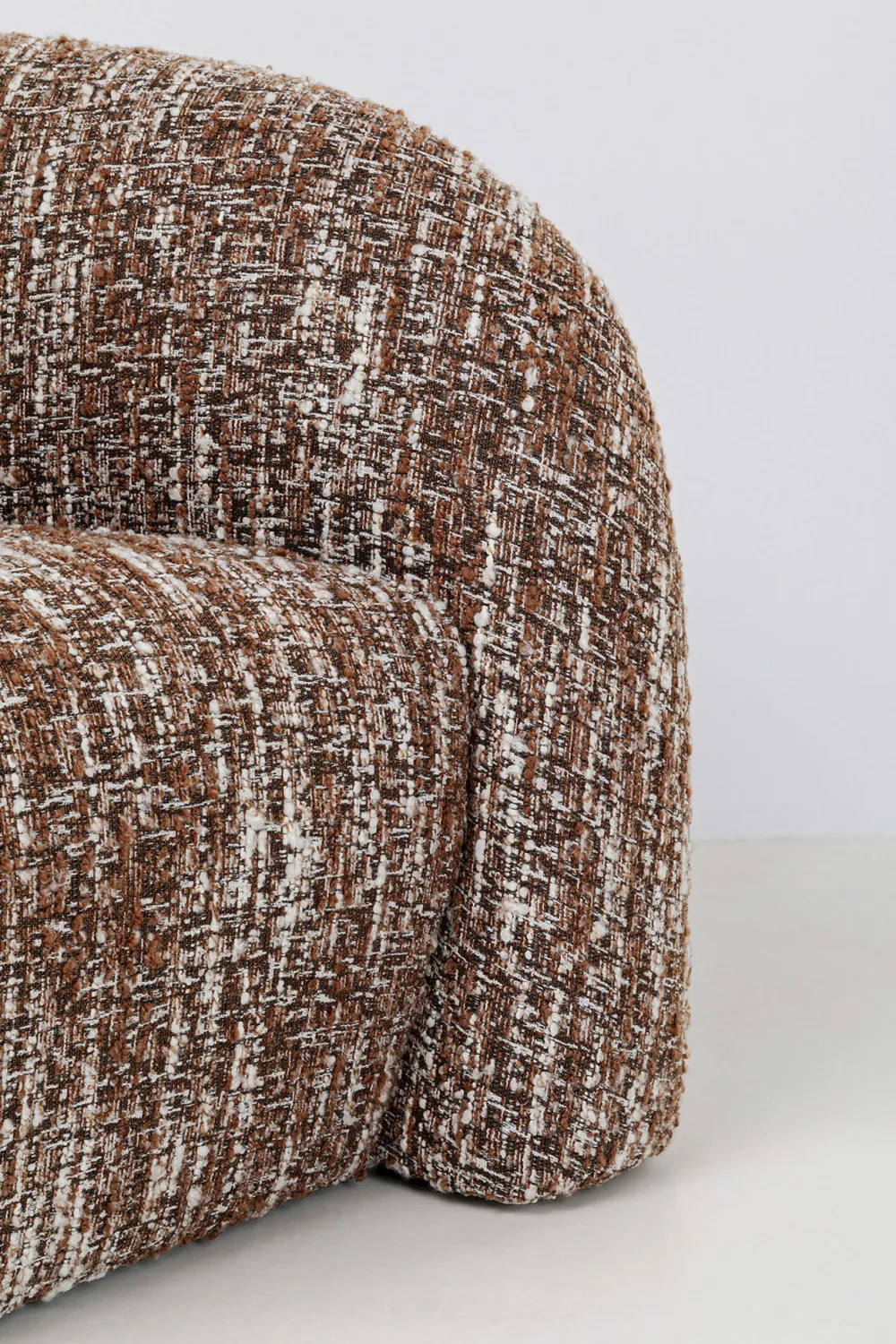 Sofy*KARE Design Sofa 2-osobowa Brązowa Zaokrąglony Kształ 201 Cm
