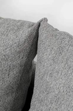 Sofy*KARE Design Sofa 3-osobowa 219 Cm Tapicerowana Szara Nogi Czarne