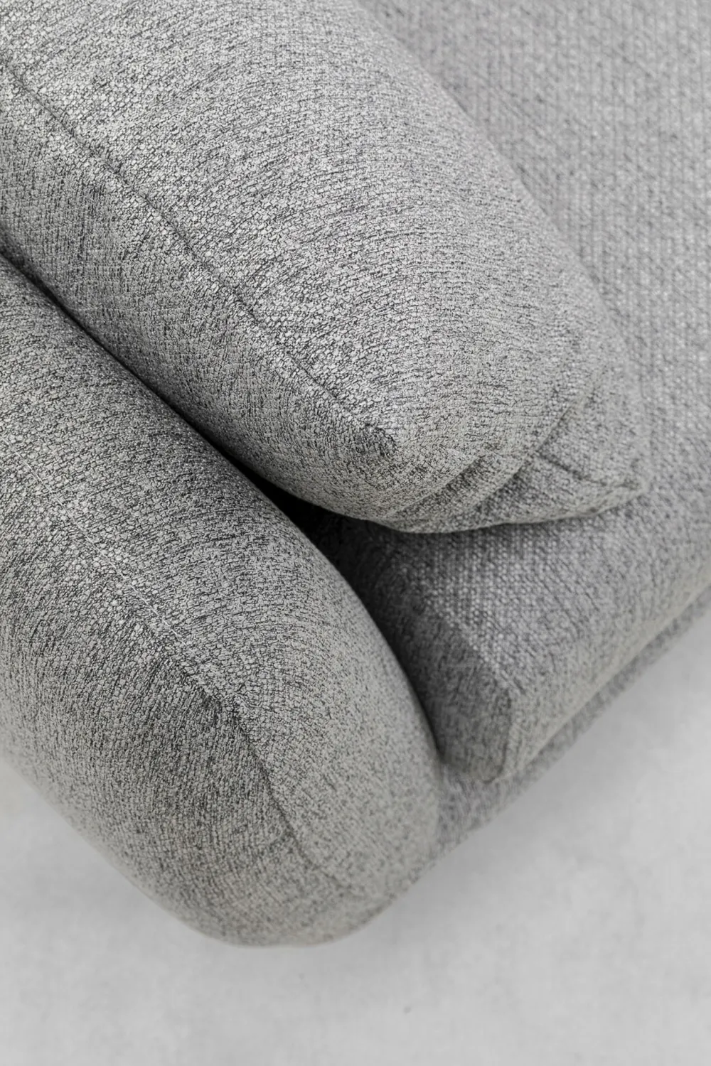 Sofy*KARE Design Sofa 3-osobowa 219 Cm Tapicerowana Szara Nogi Czarne