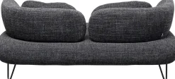 Sofy*KARE Design Sofa 2-osobowa Czarna Tkanina Melanżowa 182 Cm